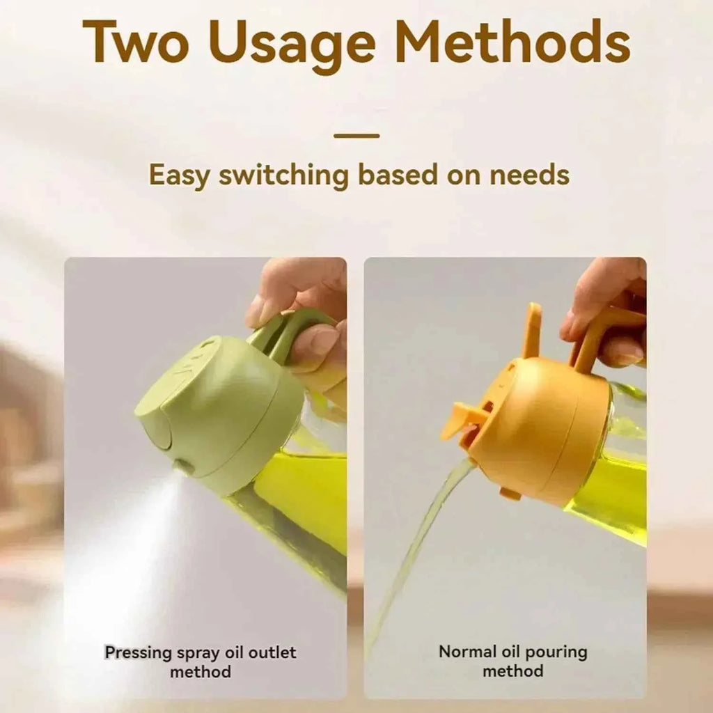 Dual Purpose Glass Oil Bottle Kitchen Spray Oil Sprayer Bottle Kitchen Oils Spray Can Leakproof Oil Spray Bottle Household