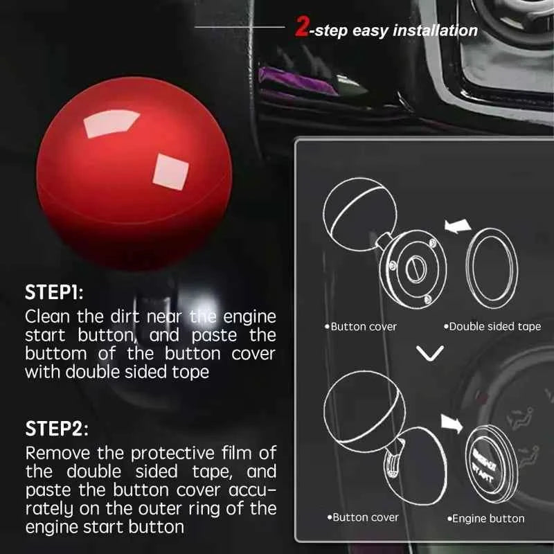 Decoration Car Start Button Joystick Push to Start Buttons Durable Car Ignition Button Protector Auto Engine Start Stop Joystick