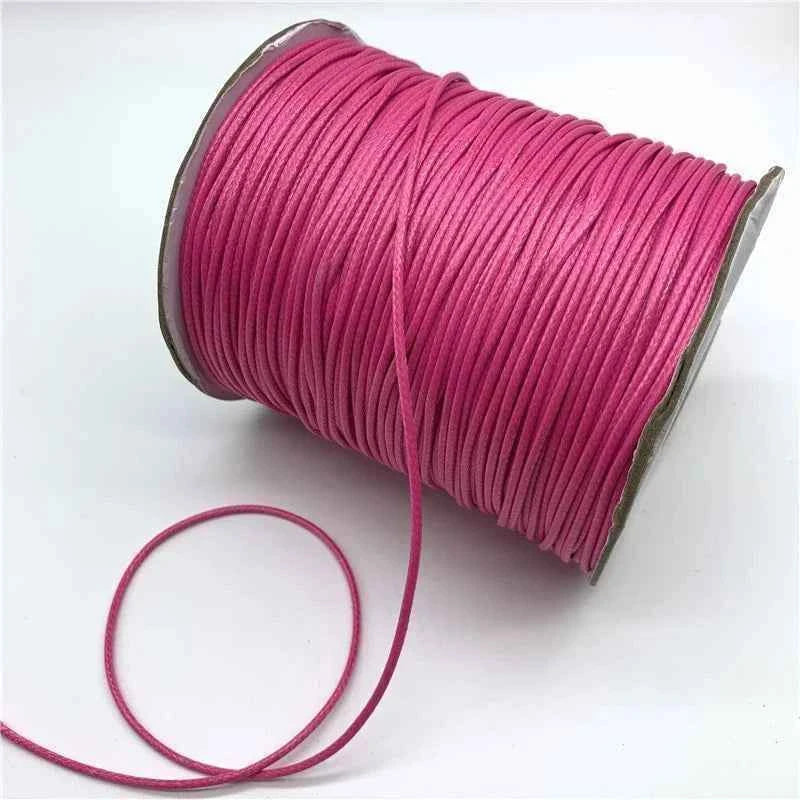 0.5mm 0.8mm 1mm 1.5mm 2mm Black Waxed Cotton Cord Waxed Thread Cord String Strap Necklace Rope For Jewelry Making