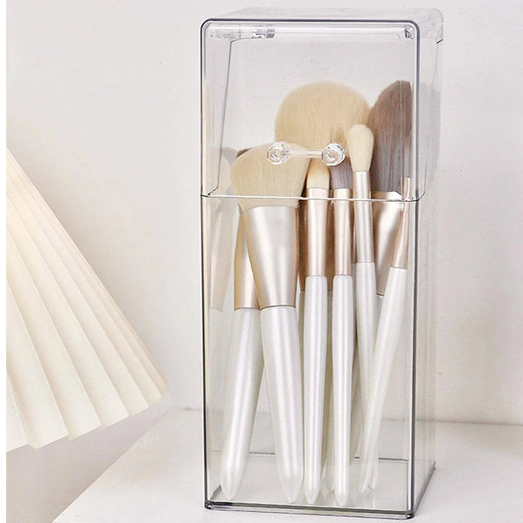 Makeup Brush Storage Box Simple and Transparent Multifunctional Makeup Brush Storage Rack Simple Durable and Practical