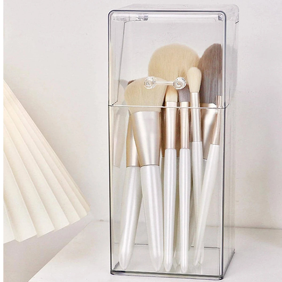Makeup Brush Storage Box Simple and Transparent Multifunctional Makeup Brush Storage Rack Simple Durable and Practical
