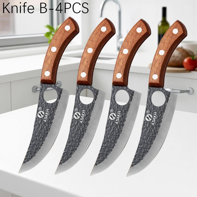 Professional Kitchen Boning Knife Hand-Forged Meat Cleaver Butcher Knife Household Fruit Slicing Vegetable Cutting Kitchen Knife