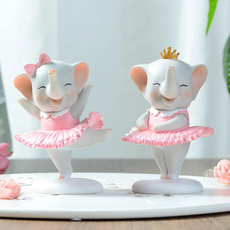 Happy Dancing Elephant Room Decor Home Decorations Cartoon Cute Elephant Ornament Home Decoration Accessories Desk Decoration