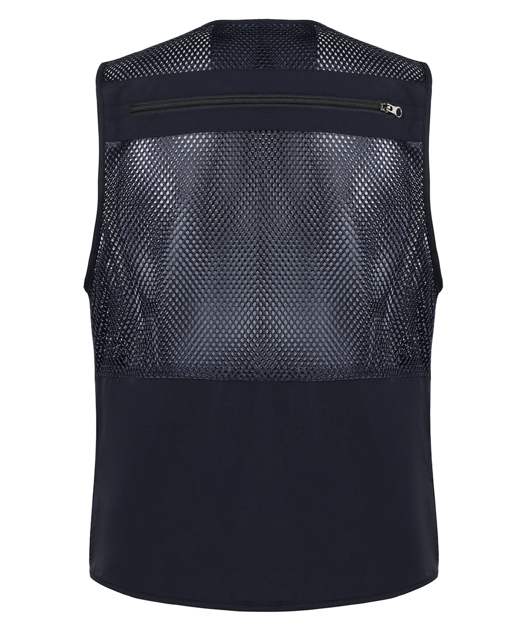 Men's Vest Tactical Webbed Gear Coat Summer Photographer Waistcoat Tool Many Pocket Mesh Work Sleeveless Jacket Male