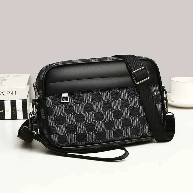 Top-quality PU Leather Men Waist Packs Business Crossbody Bags for Male Fashion Travel Storage Phone Shoulder Bags Clutch Bag