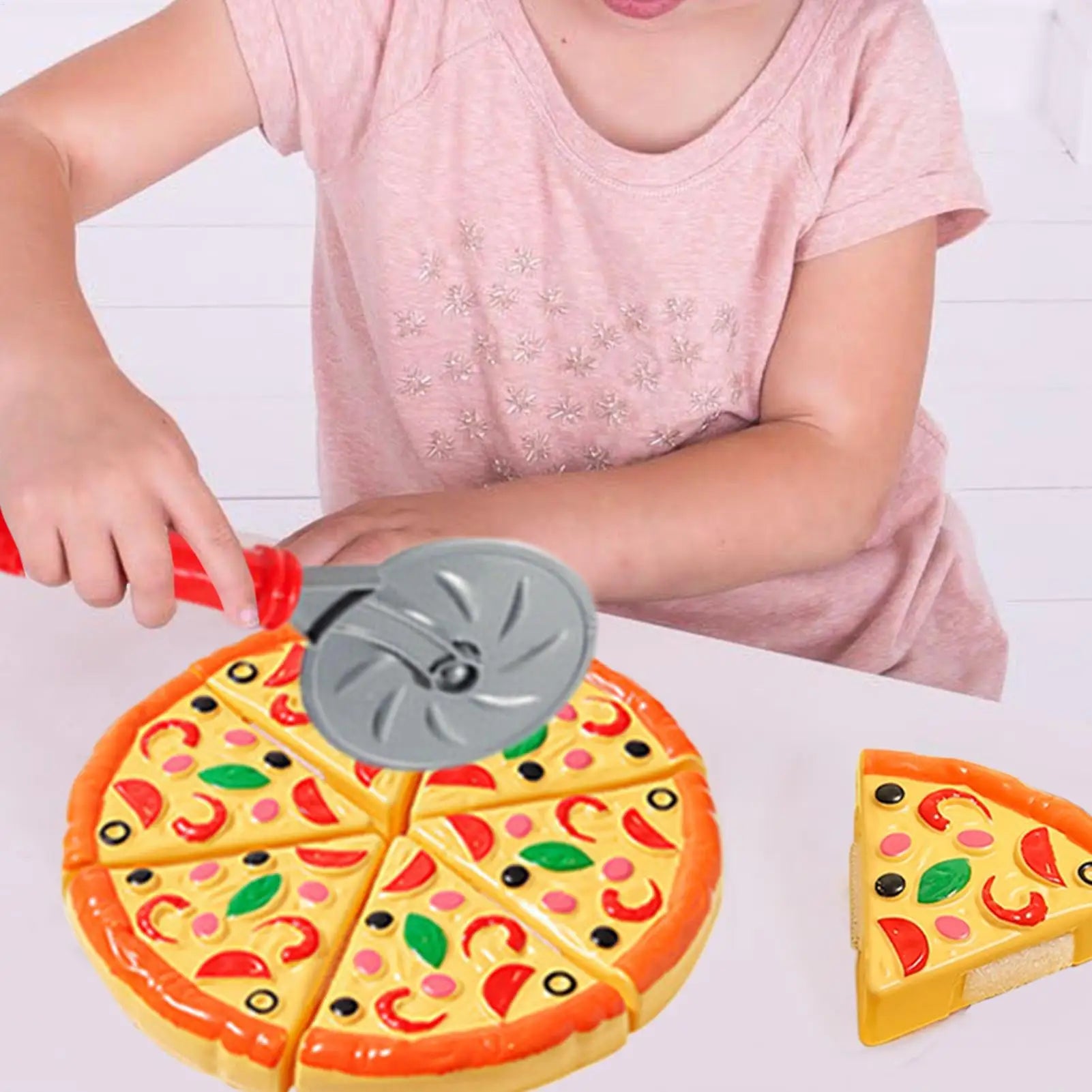 Kids Pizza Cutting Toy Simulation Plastic Pizza Dinette Child Toy Kitchen Pretend Play Food Cooking Kitchen Toys For Kids