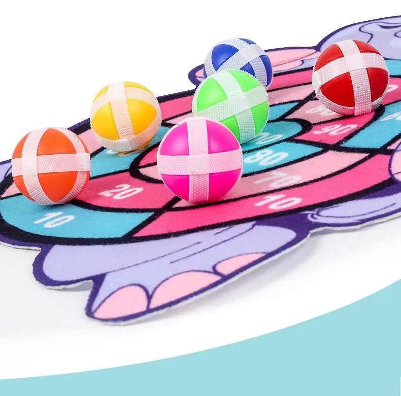 Child Montessori Toys for Kids 2 to 4 Years Old - Cartoon Animal Dart Board Sticky Ball Family Interactive Educational Toys