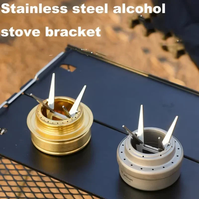  Alcohol Stove Pot Stand Portable Water Kettle Holder Detachable Four-corner Kettle Bracket Outdoor Camping Accessories Tool