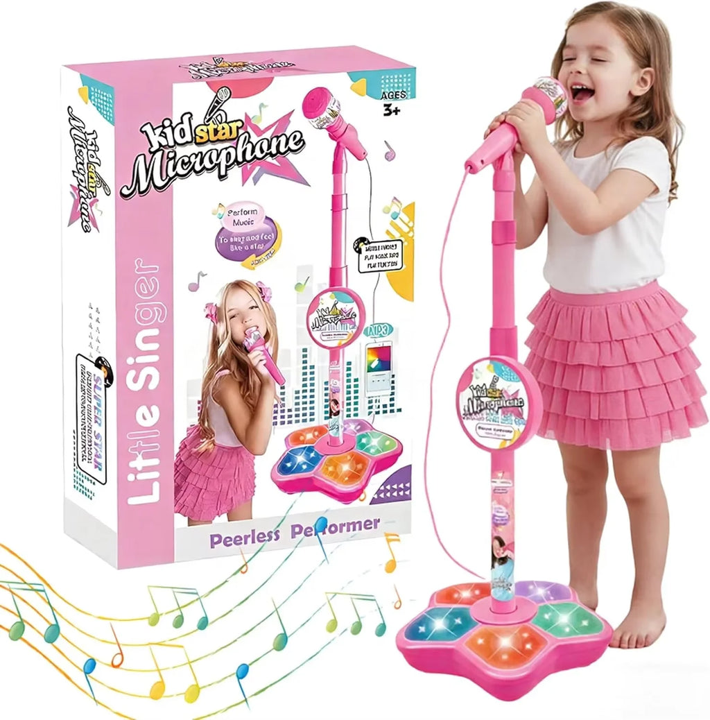 Kids Microphone Stand Toy Portable Children's Karaoke Electronic Durable Party Karaoke Microphone Stand Kids Karaoke Machine