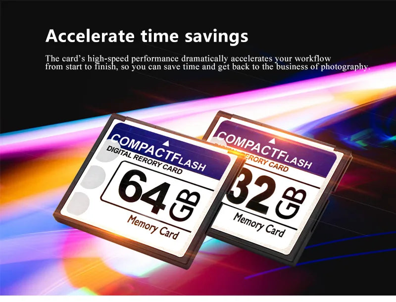 CF Memory Card 64GB 32GB 16GB 8GB Compact Flash Digital Memory Card 4GB 2GB 1GB 512MB High Speed Flash Card For Camera