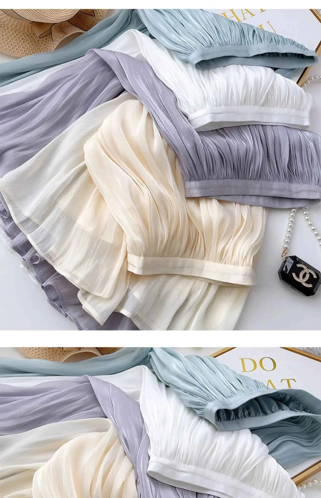 2025 Spring/Summer New Luster  A-line Women Skirt Solid Color High Waist French Paris Style Elegant Asymmetrical Skirt