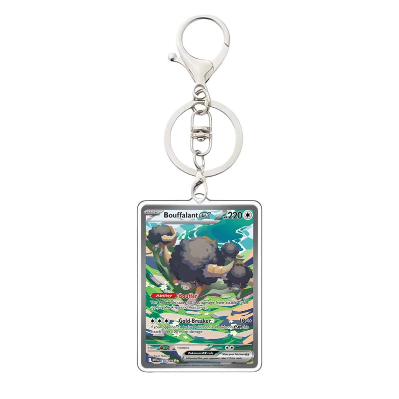 Pokemon PTCG Acrylic Keychain English Version Sv11B W Sar Bwr Reshiram Zekrom Victini N Acrylic Card Keychain Pendant 3.4X5.2Cm