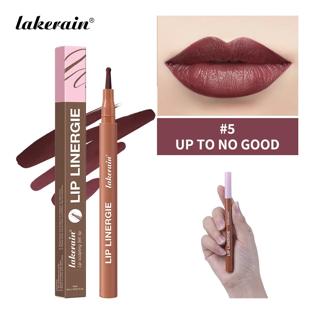 Color 5 Color 2-in-1 Lip Contour Stain Pen – Long-Lasting & Waterproof