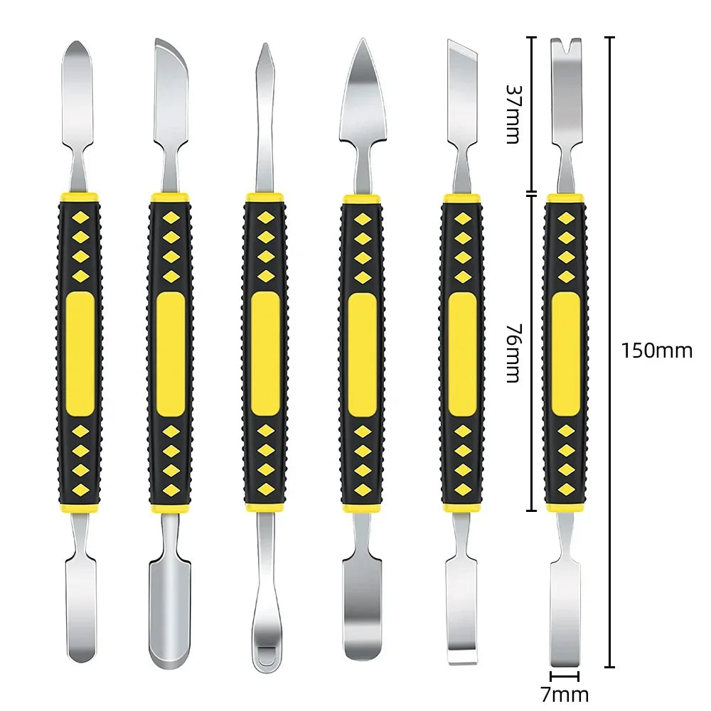 6 in 1 Metal Pry Bar Tool Set for Mobile Phone Tablet Laptop Smart Watch Repair Manual Tool Kit