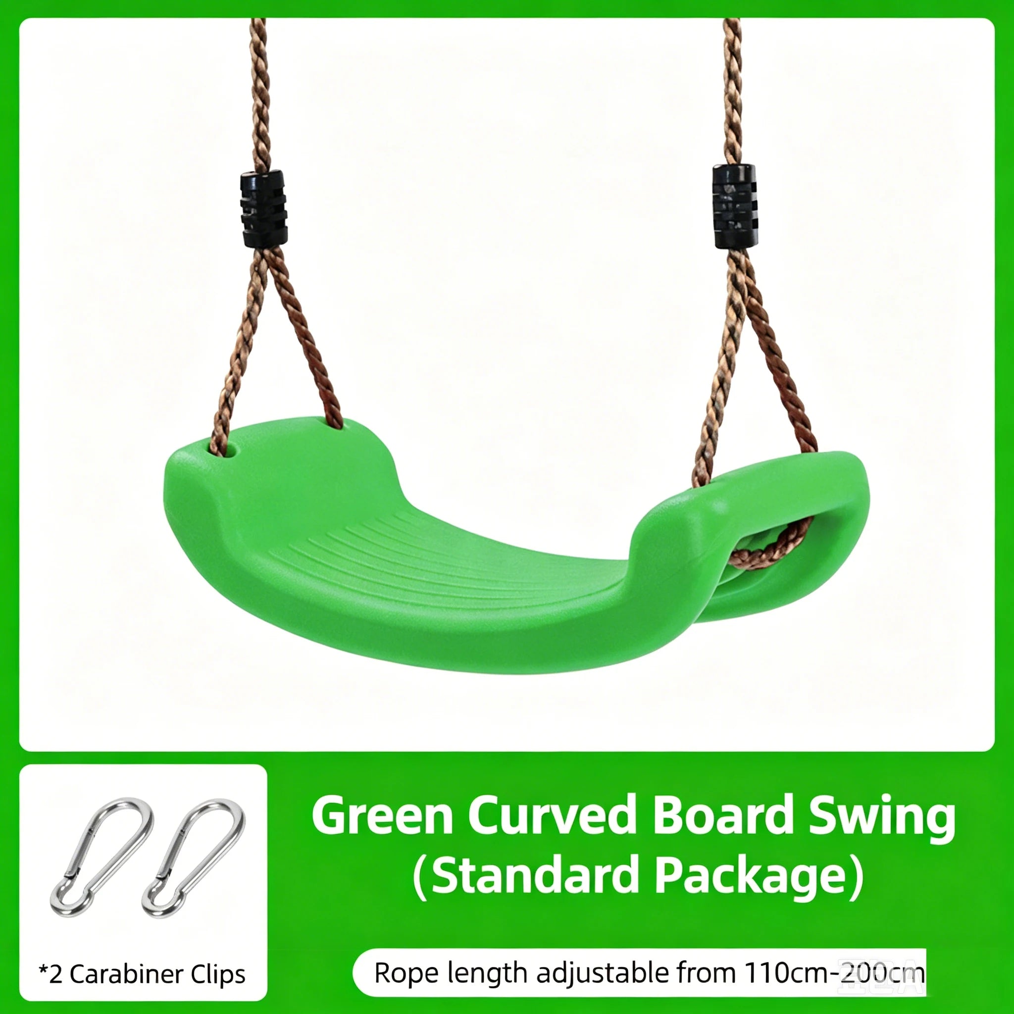 Kids  Anti-Tip Curved Swing Seat Indoor Outdoor Garden Swing Board with Hanging Rope Children Playground Swing Accessories