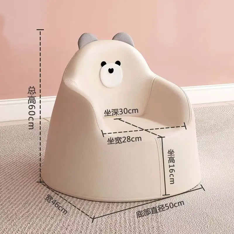 Children's Mini Cartoon Sofa Baby Cute Rabbit Bear Seat Removable Washable Boy Girl 1-6 Years Small Confortable Sofa for Reading