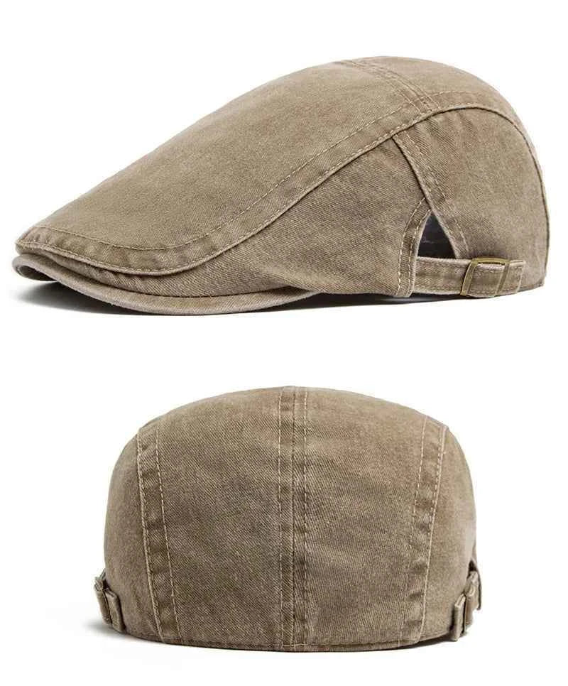 Spring Summer Vintage Cotton Beret Men Women Fashion Flat Visor Cap Casual Berets Retro Newsboy Hat Unisex Adjustable Sun Hats