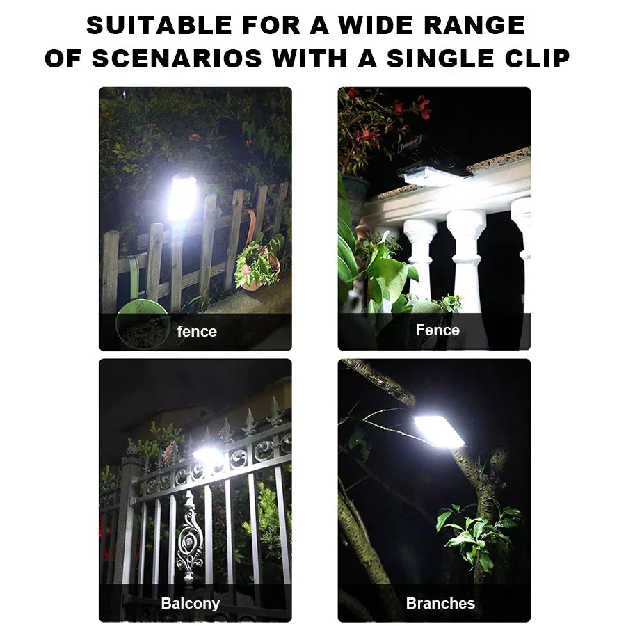 KDULIT Solar Garden Lights Outdoor Solar Clip Light Waterproof Motion Sensor Camping Lamp Fence Street Landscape Wall Decoration