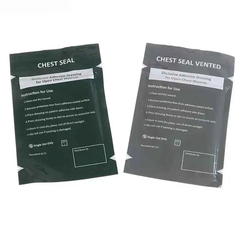 Chest Seal Wound Care for Emergency or Tactical Situations Advanced Adhesive Sterile Transparent Lightweight Vent Life-Saving