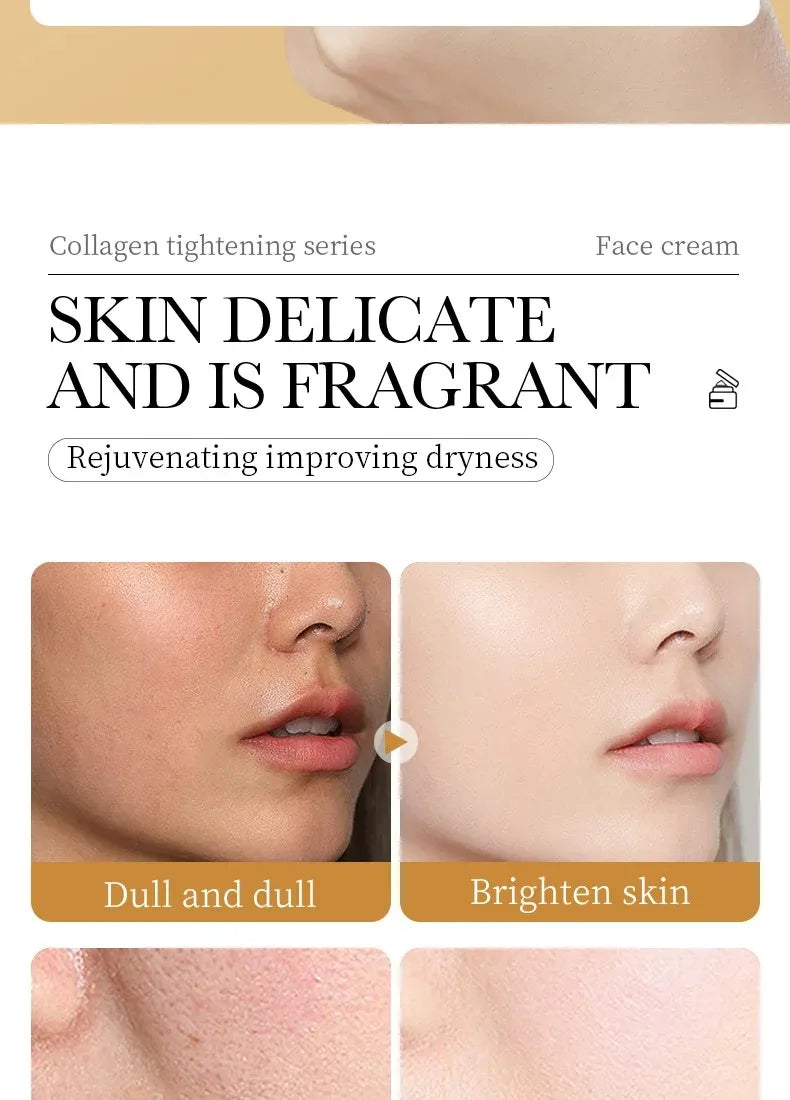SADOER Collagen Firming Face Cream Skincare Moisturizing Hydrating Beauty Face Creams Faical Cream Beauty Face Skin Care Product