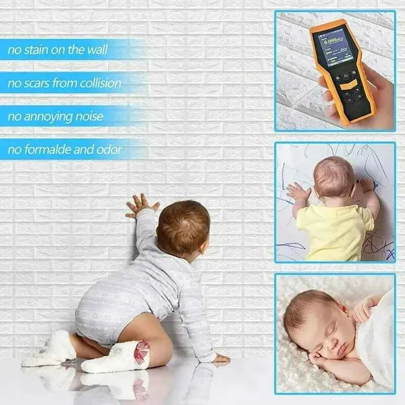 3D Three-dimensional Wall Stickers Self-adhesive Wallpaper Anti-collision Decorative Stickers 10pc