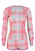 Sweet Girls Swimsuit Chic Cover Up Set 3pcs Long Sleeve UV Protection Swimdress Modest Boyleg Swimwear for Girls Swim Skirt