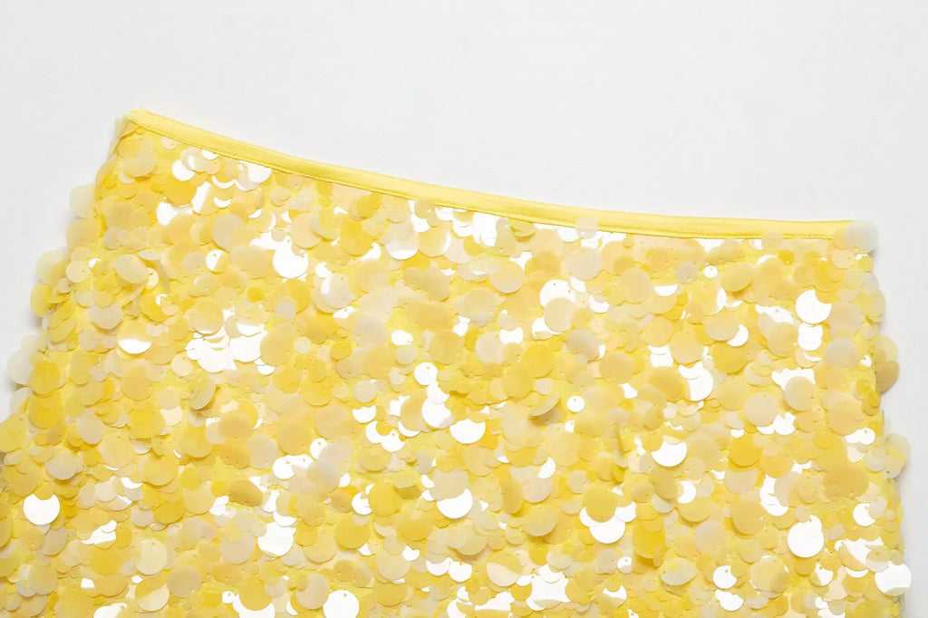 Sexy Woman Sequins Skirt High Waist Versatile Slim Mini Slim Skirts Zipper 2025 Summer Beach Style Women's New Skirt Y2K