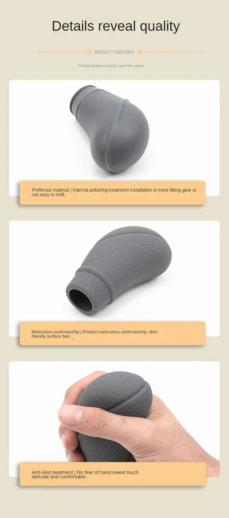 Universal Non-Slip Silicone Gear Shift Knob Cover Car Manual Transmission Protective Sleeve Auto Interior Accessories