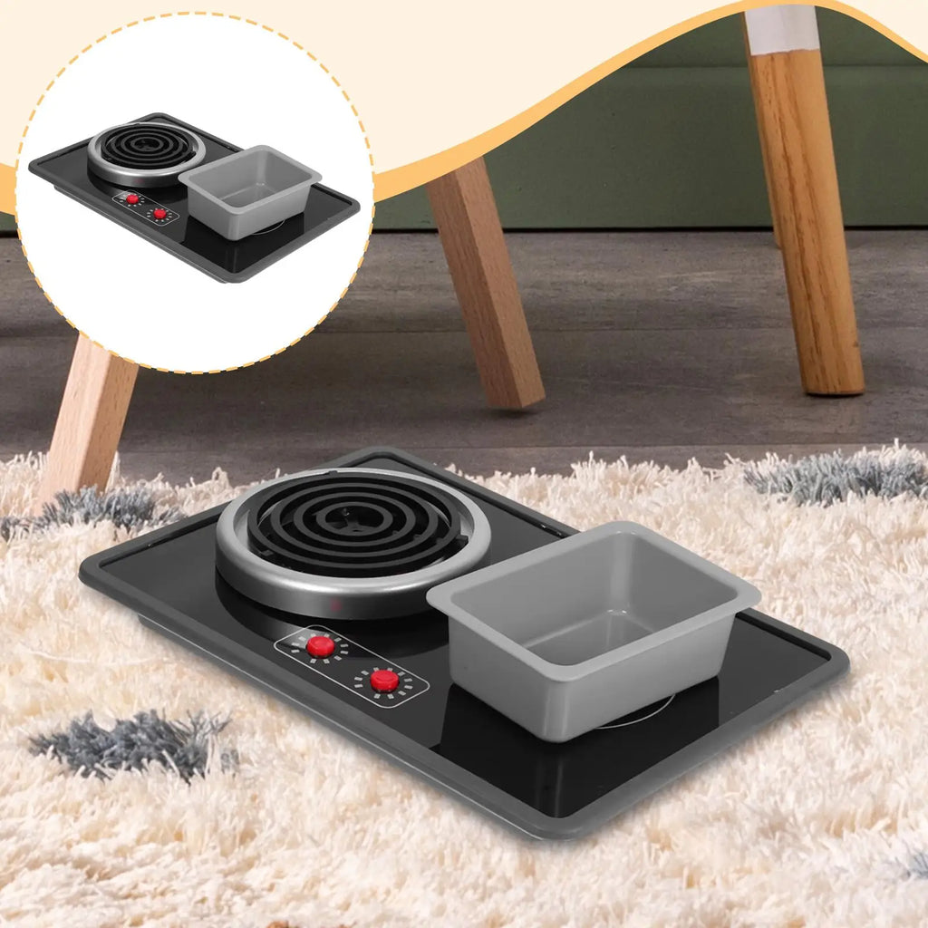 Kids Kitchen Toy Stove Toy with Lights and Sounds,Cookware Realistic Pretend Play Learning Toy Role Play for Children,Girls Boys