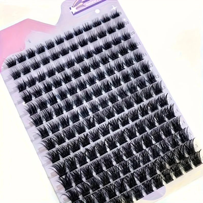 MIAOJIE DIY Clusters Eyelashes 0.07mm D Curl 9-16mm Mixed Natural Eyelash Extension DD Curl Personal Eyelash Cluster Makeup Tool