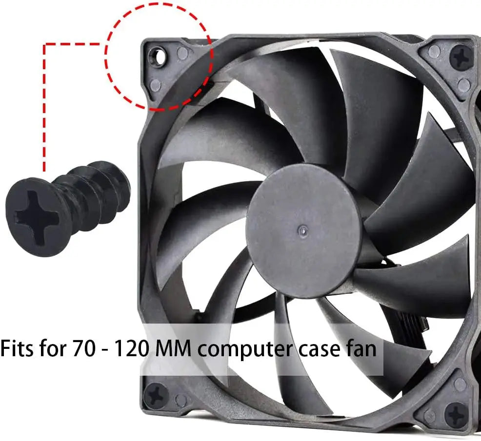 20/30/50/100 PCS Computer Case Fan Screws Black, Fan Screws PC, Fan Screws