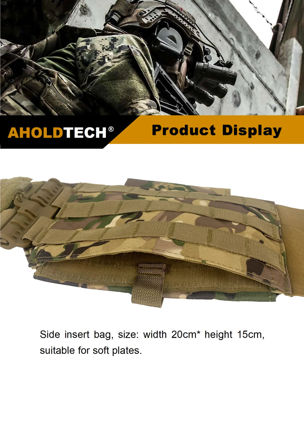 Aholdtech Tactical Quick Release Surrounding Abdominal Belt For Plate Carrier Vest Carrier Elastic Cummerbund Vest Accessories