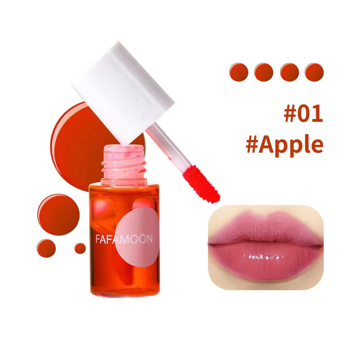 01 Color Fruity Lip Tint Water Gloss – Long-Lasting Liquid Lipstick