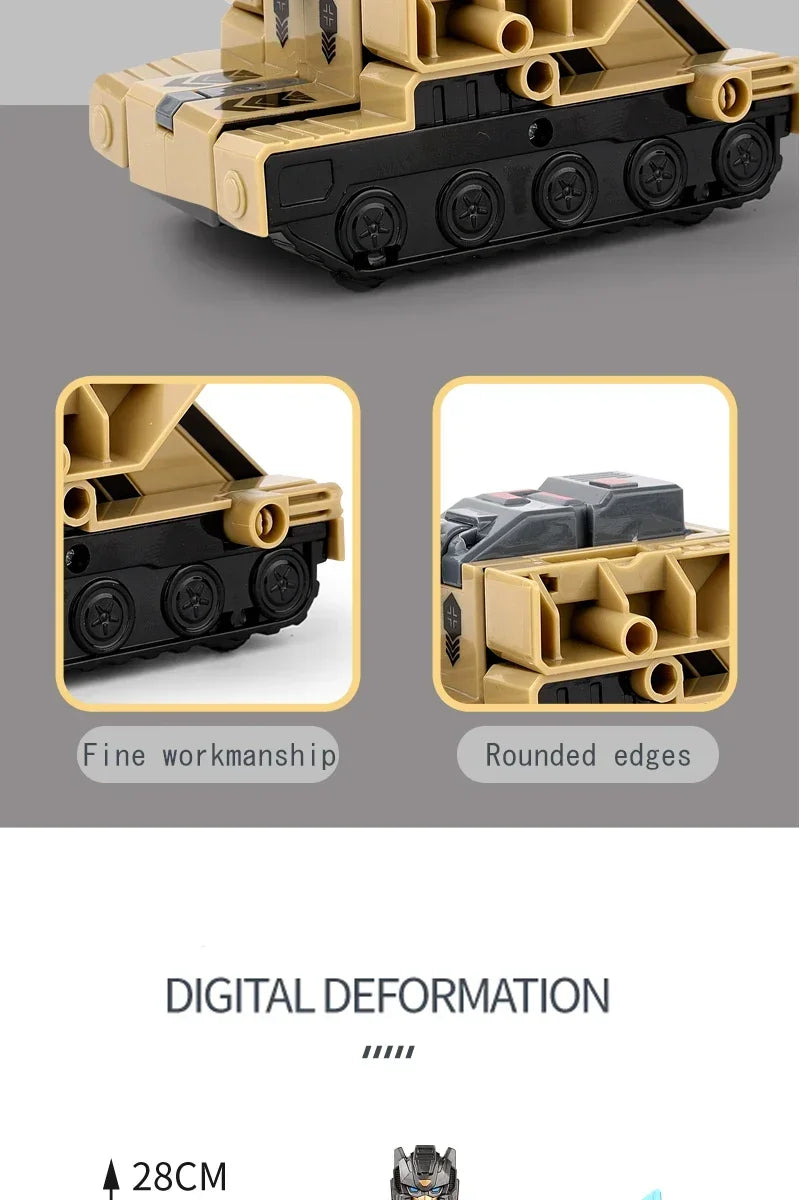 Kids Educational Deformation Toys: Digital Number Bots & Tank Warrior Transformation Robots