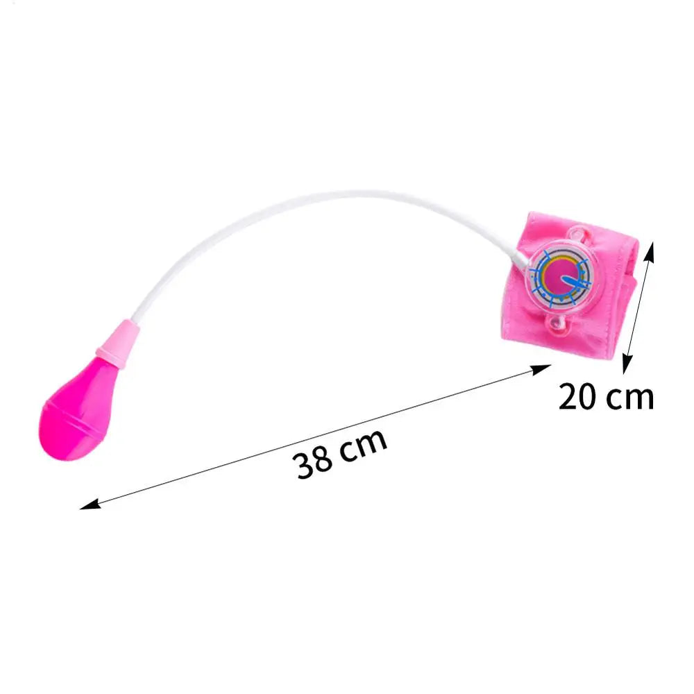 Kids Doctor Play Set Simulation Blood Pressure Monitor Toy, Pretend Medical Checkup Kit for Children Educational Gift