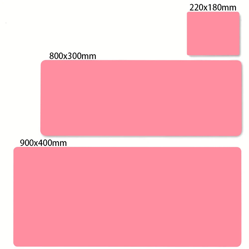 Pure Black Mousepad Large Gaming Solid Color Mouse Pad Natural Rubber Waterproof Keyboard Big Mouse Mat Anti-slip Keyboard Mat