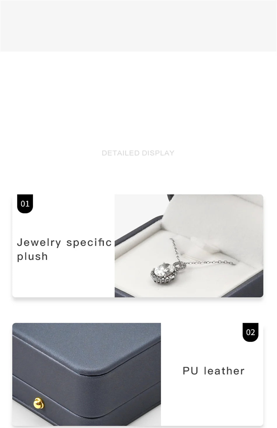 WoodTen Ring Jewelry Box PU Leather Jewelry Organizer Ring Earring Box Necklace Pendant Box Proposal Engagement Wedding Gift Box