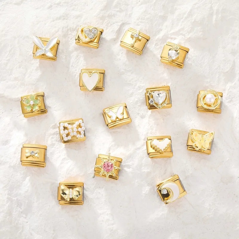 Stainless Steel Italian Charm Bracelet Link – Retro Module