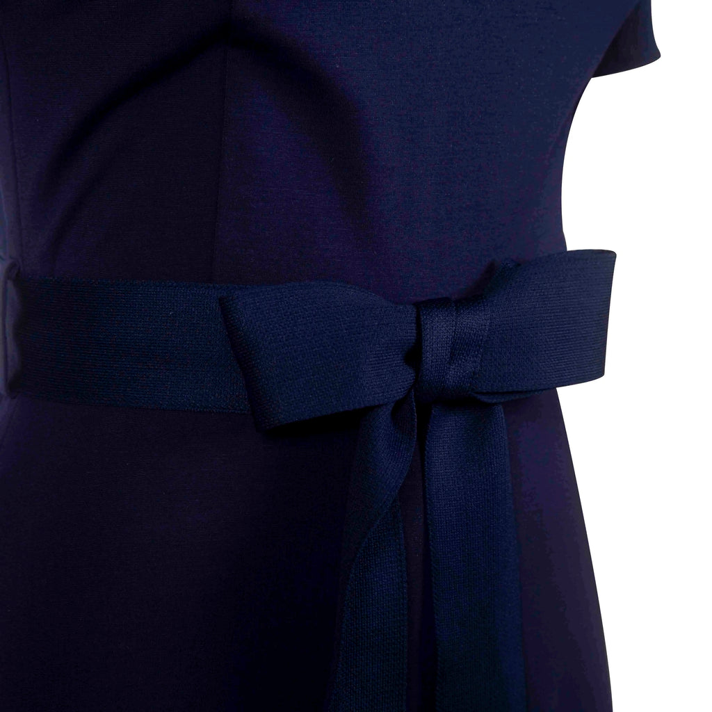 Fashion Women Shirt Dress Elegant High Waisted V Neck Short Sleeve Bow Belt Office Ladies Dresses 2025 Summer Solid Dress