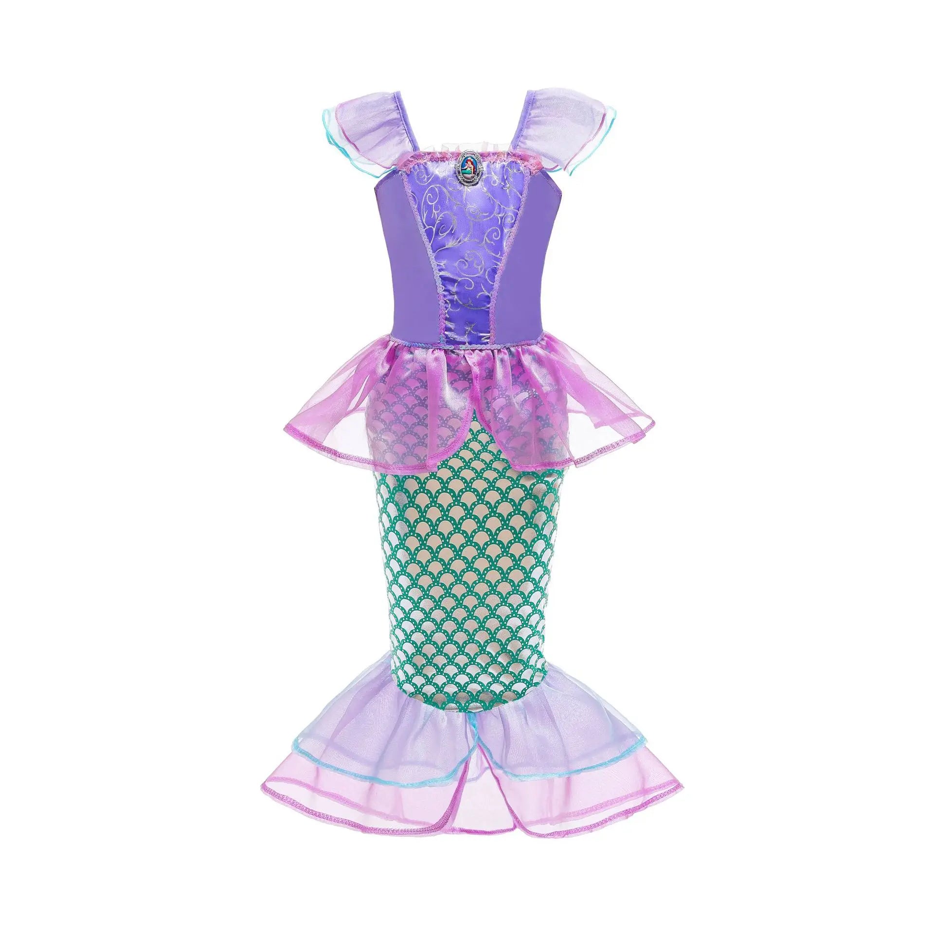Kids Princess Cosplay Costume Girl Snow Queen Dress Halloween Carnival Clothes Cute Cosplay Evening Party Clothing for 2-10 Year
