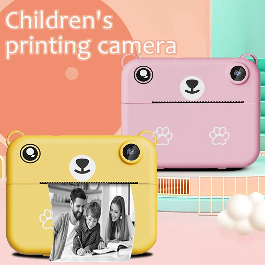Kids Digital Camera Photography Instant Print Photo 1080P HD With Video Recorder Mini Thermal Printer Educational Birthday Gifts