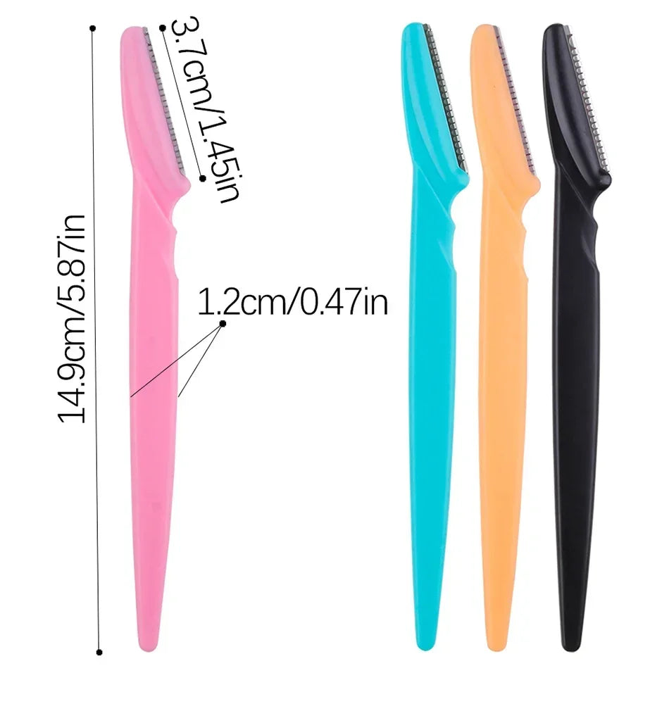 3/10Pcs  Eye Brow Epilation Hair Removal Cutters Safety Knife Makeup Scraper Eyebrow Trimmer Blade Women Face Shaver Portable