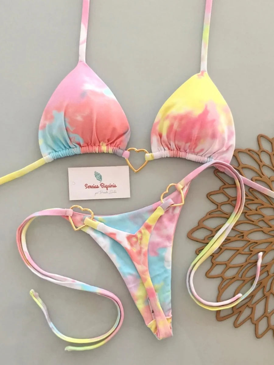 Micro Bikinis 2026 Women Swimsuit New Sexy Swimwear Halter Bikini Set Brazilian Biquini Female Thong Beachwear Party Wear