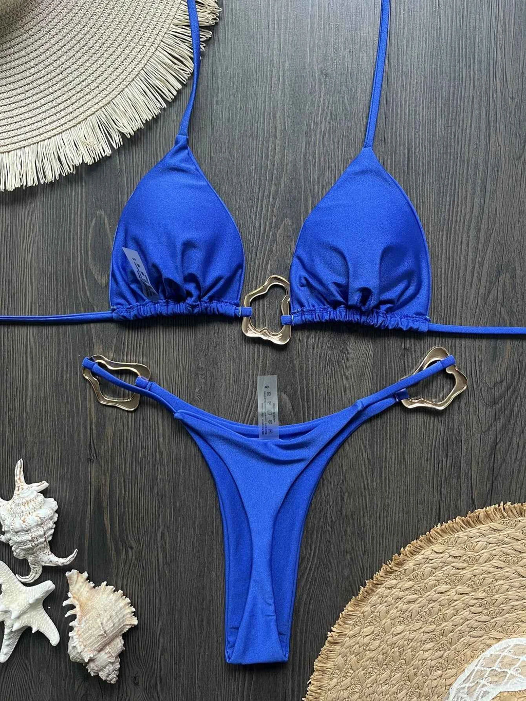 New Sexy Bikini Solid Color Lace-up Split Two-piece Swimsuit for Women