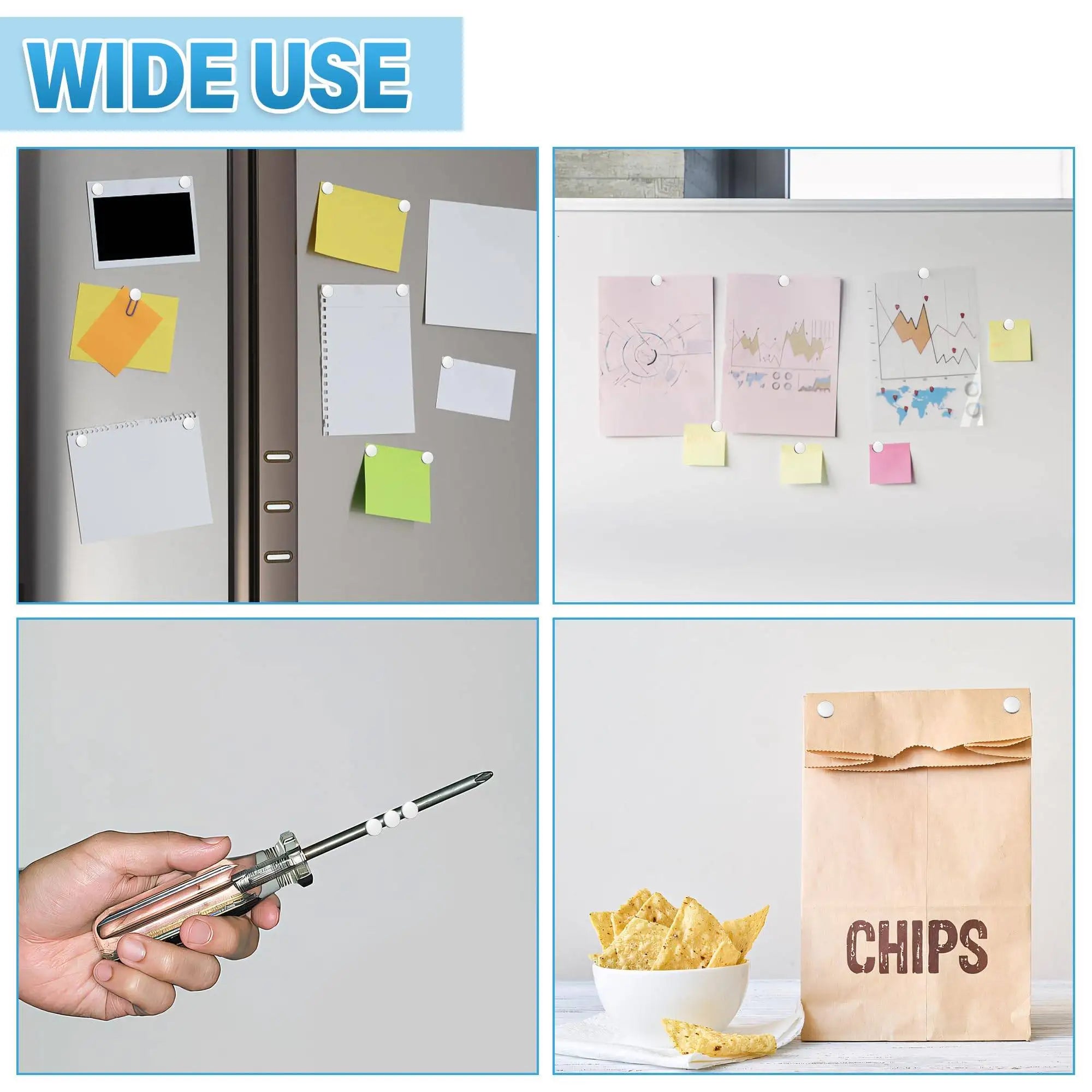 Small Magnets, Refrigerator Magnets of Different Sizes, 3x1 3x2 2x1 3x3 4x2 5x2 6x2mm Mini Magnets for Fridge, Kitchen, Office