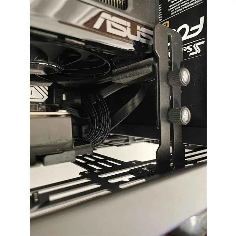Computer Graphics Card Holder Chassis Fan Support Fixed Metal Bracket 6-96mm Adjustable GPU Holder
