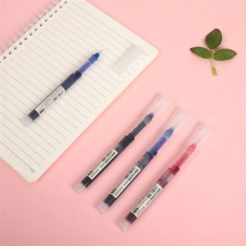 3-102Pcs/set High Quality Needle Type Gel Pens Straight Liquid Ballpoint Pen Kawaii Stationery School Office Supplies Writing