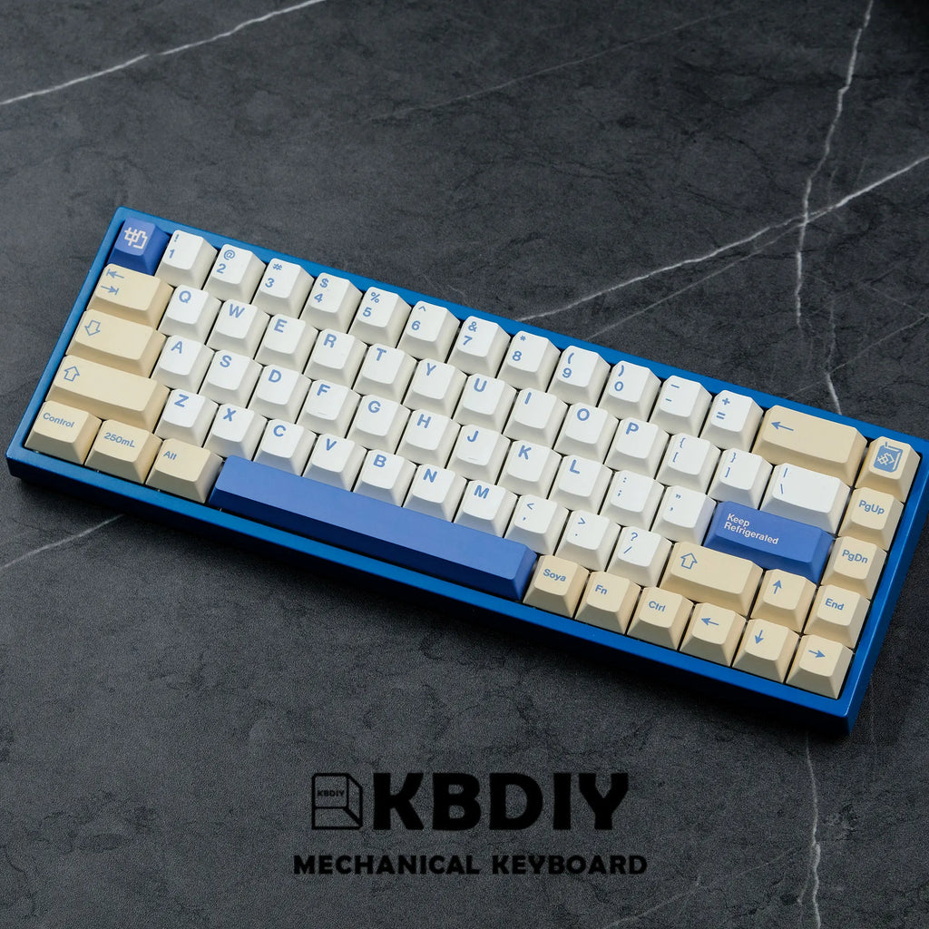 KBDiy 135 Keys/Set GMK Soymilk PBT Keycaps Cherry Profile MX Switch Korean Keycap for Mechanical Gaming Keyboard Custom Key Caps
