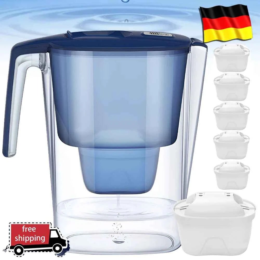 Household Filter Kettle 6 Filter Device Activated Carbon Water Purifier Filter Cartridges Replacement Non-toxic Wate Filter 3.6L
