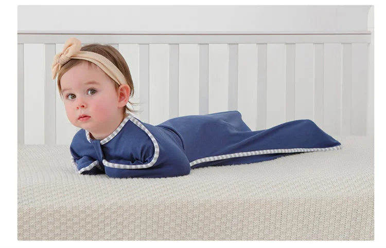 Insular Newborn Baby Girl Boy Anti-Startle Sleeping Bag Cotton Baby Wrap Receiving Swaddling Blanket Infant Sleepsacks